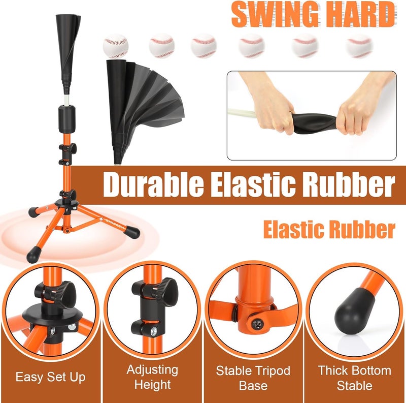 Storgem Baseball and Softball Tee,Batting Tee for Kids,Baseball Tees for Hitting,T Ball Training Stand,Easy Height Adjustment - Image 3